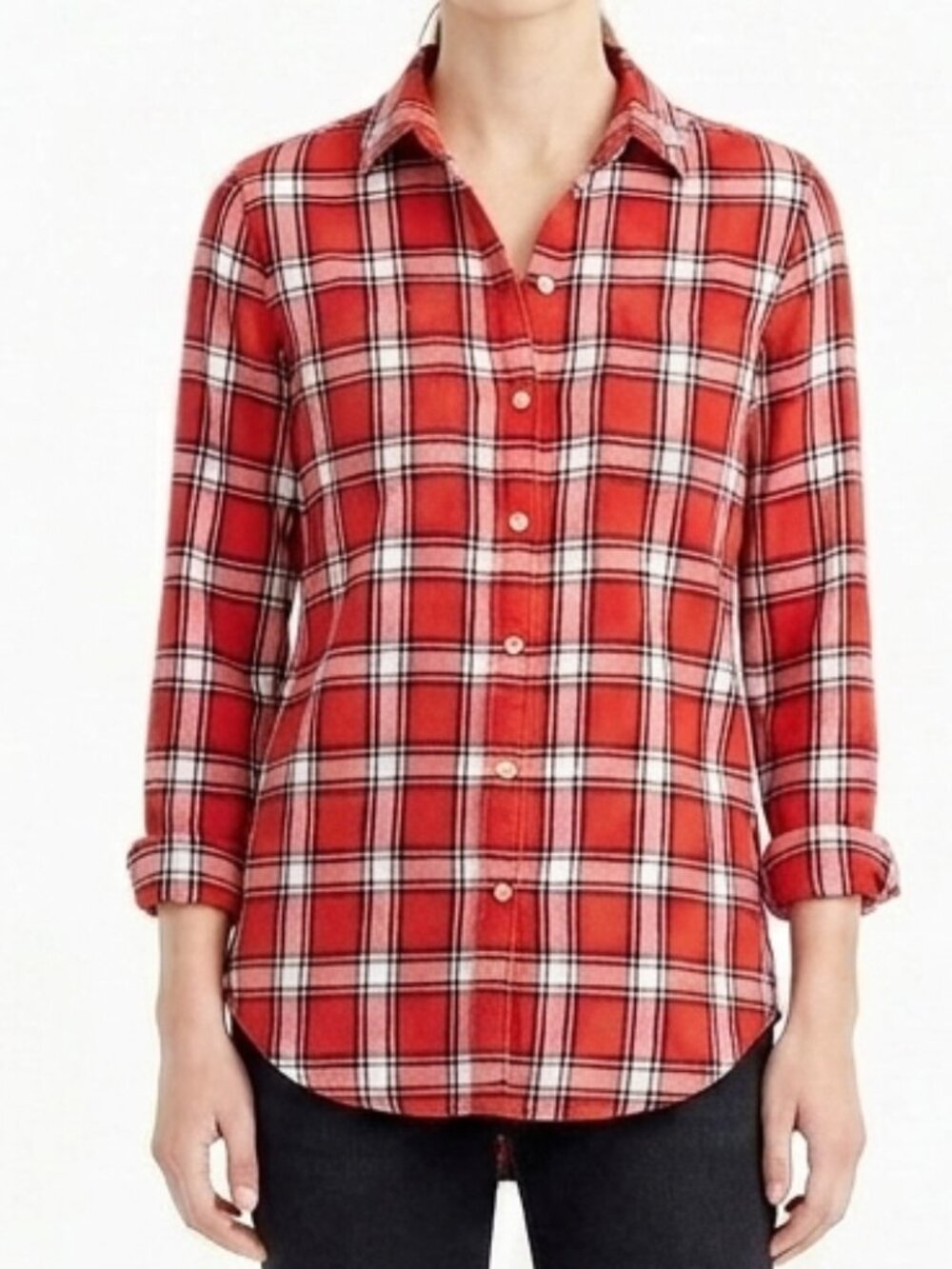 Joe Fresh Plaid Button Down Casual Cotton Shirt- Sz. XS